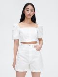 Białe szorty high waist - biały - CROPP - small1