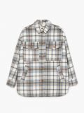 Jachetă shacket în carouri - bej - CROPP - small4