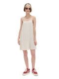 Sukienka mini w rustykalnym stylu - kremowy - CROPP - small1