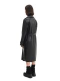Czarny płaszcz z imitacji skóry - czarny - CROPP - small3