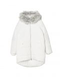 Palton cu glugă - alb - CROPP - small4