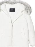 Palton cu glugă - alb - CROPP - small5