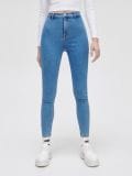 Skinny traperice visokog struka - svjetloplavo - CROPP - small2