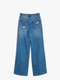 Roztrhané široké džínsy - modrá - CROPP - small6