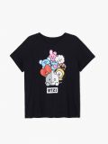 Czarny t-shirt z motywem BT21 - czarny - CROPP - small4