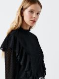 Блуза от шифон с волани - черeн - CROPP - small1