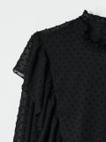 Блуза от шифон с волани - черeн - CROPP - small5