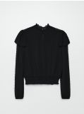 Блуза от шифон с волани - черeн - CROPP - small6