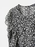 Rüüsidega lilleline pluus - must - CROPP - small5