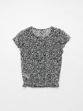Rüüsidega lilleline pluus - must - CROPP - small6