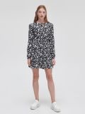 Sukienka w kwiaty - czarny - CROPP - small1