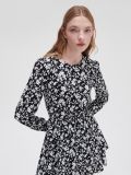 Sukienka w kwiaty - czarny - CROPP - small2