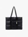 Pikowana torba shopper - czarny - CROPP - small2