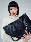 Pikowana torba shopper - czarny - CROPP - small1