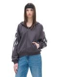 Czarna bluza hoodie z czaszkami - szary - CROPP - small1