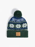 Zimowa czapka z pomponem - zielony - CROPP - small1