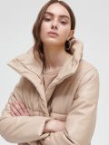 Pikowana kurtka puffer - beżowy - CROPP - small3