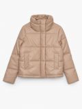 Pikowana kurtka puffer - beżowy - CROPP - small1