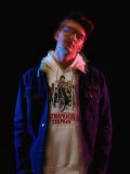 Mikina s kapucňou Stranger Things - biela - CROPP - small1