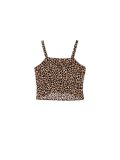 Top na ramiączkach w panterkę - beżowy - CROPP - small6