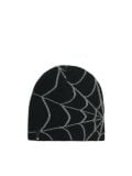 Czapka beanie z nadrukiem pajęczyny - czarny - CROPP - small1