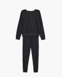 Pijama din tricot - negru - CROPP - small3