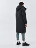 Zateplený kabát s kapucí - černý - CROPP - small8