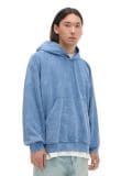 Niebieska bluza oversize z kapturem UNISEX - niebieski - CROPP - small3