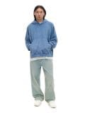 Niebieska bluza oversize z kapturem UNISEX - niebieski - CROPP - small1