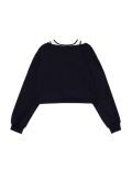 Bluză de trening scurtă, cu imprimeu - bleumarin - CROPP - small3