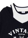 Bluză de trening scurtă, cu imprimeu - bleumarin - CROPP - small5