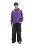 Fioletowa bluza z kapturem i nadrukami - fioletowy - CROPP - small3