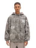 Felpa con cappuccio stampata - grigio scuro - CROPP - small1