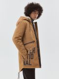 Parka z nadrukiem - brązowy - CROPP - small1