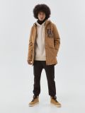 Parka z nadrukiem - brązowy - CROPP - small2