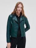 Bunda biker - tmavě zelená - CROPP - small2