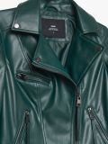 Bunda biker - tmavě zelená - CROPP - small5