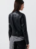 Kurtka biker z imitacji skóry - czarny - CROPP - small3