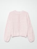 Szenilowy sweter z ozdobnym splotem - różowy - CROPP - small4