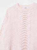 Szenilowy sweter z ozdobnym splotem - różowy - CROPP - small5