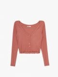 Bluzka z guzikami - różowy - CROPP - small4