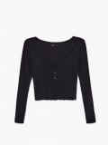 Bluzka z guzikami - czarny - CROPP - small4