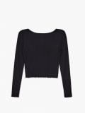 Bluzka z guzikami - czarny - CROPP - small6