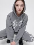 Bluza z kapturem i nadrukiem - szary - CROPP - small1