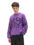 Fioletowy sweter z nadrukiem - fioletowy - CROPP - small1