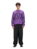 Fioletowy sweter z nadrukiem - fioletowy - CROPP - small3