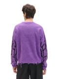 Fioletowy sweter z nadrukiem - fioletowy - CROPP - small4