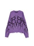 Fioletowy sweter z nadrukiem - fioletowy - CROPP - small2