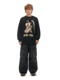 Żakardowy sweter z nadrukiem - czarny - CROPP - small3