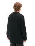 Żakardowy sweter z nadrukiem - czarny - CROPP - small4